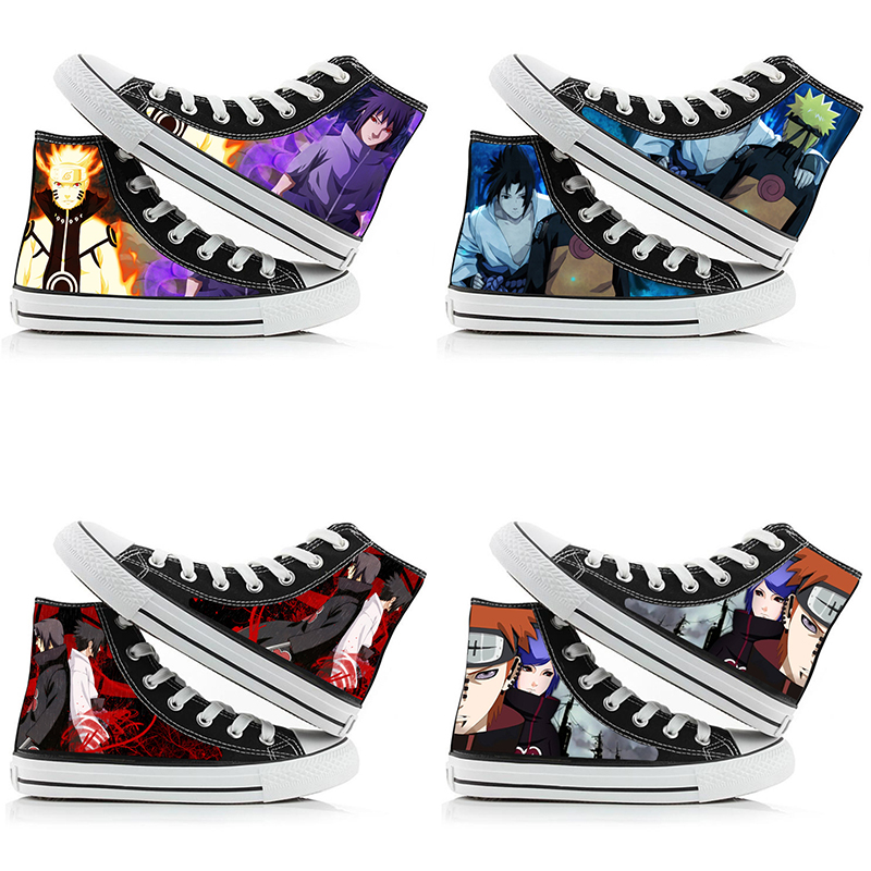 Anime Cosplay Girl Ideas - Naruto Uzumaki High-Top Canvas Shoes Men
