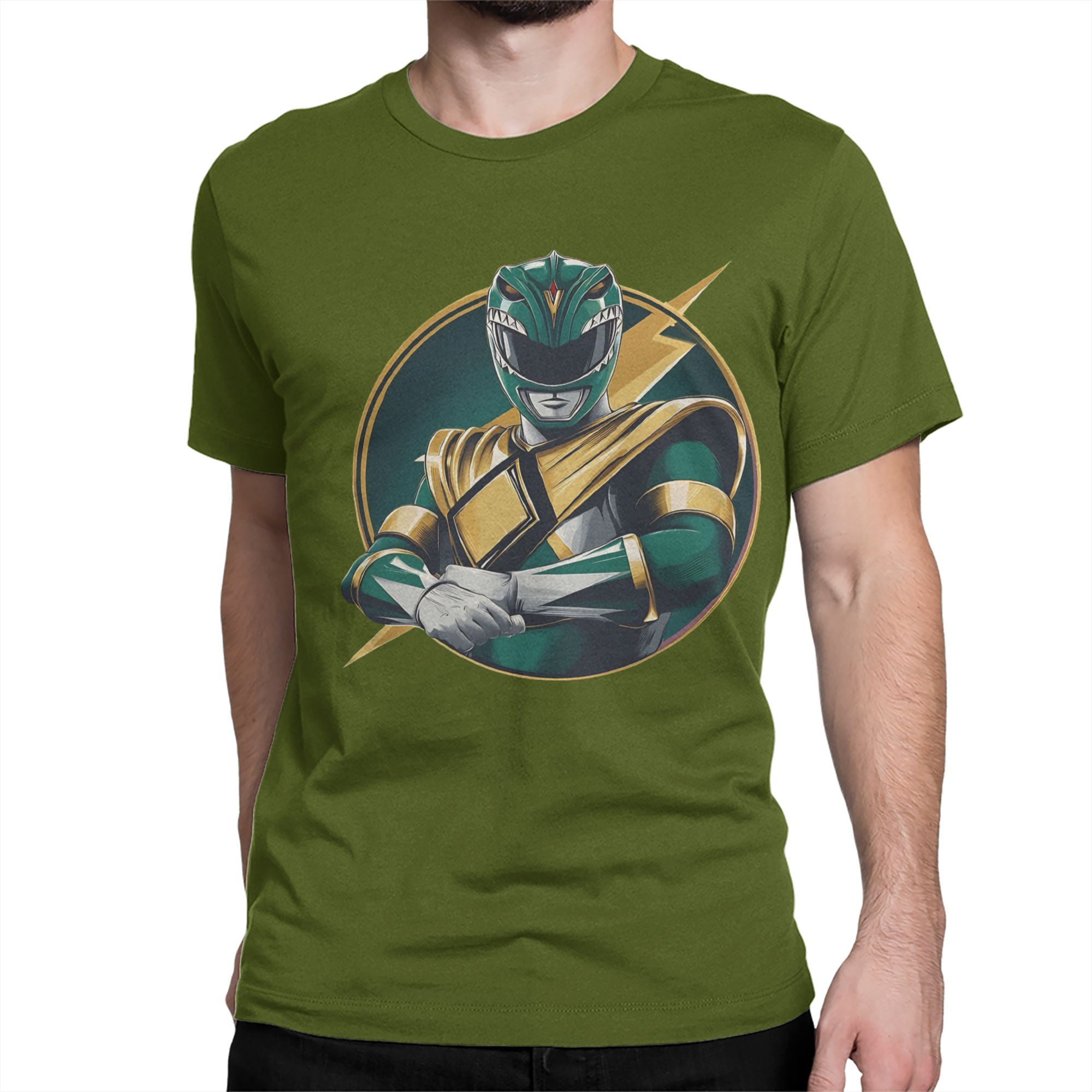 Green Power Rangers  T Shirt M - Anime Cosplay Ideas Male recension och pris