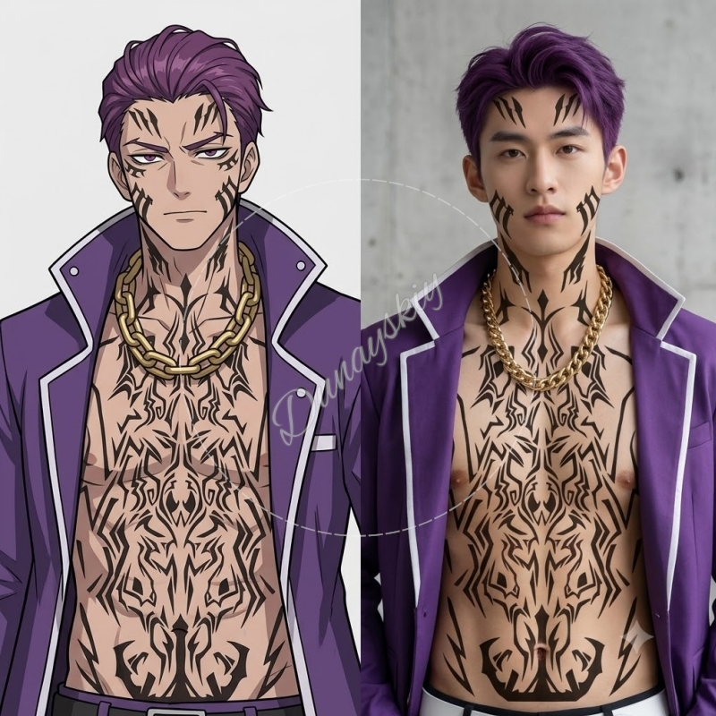 Matthias Ricardo Black tribal  - Anime Cosplay Face recension och pris