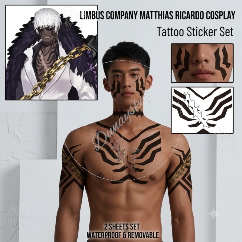 Matthias Ricardo Black tribal  - Anime Cosplay Face recension och pris