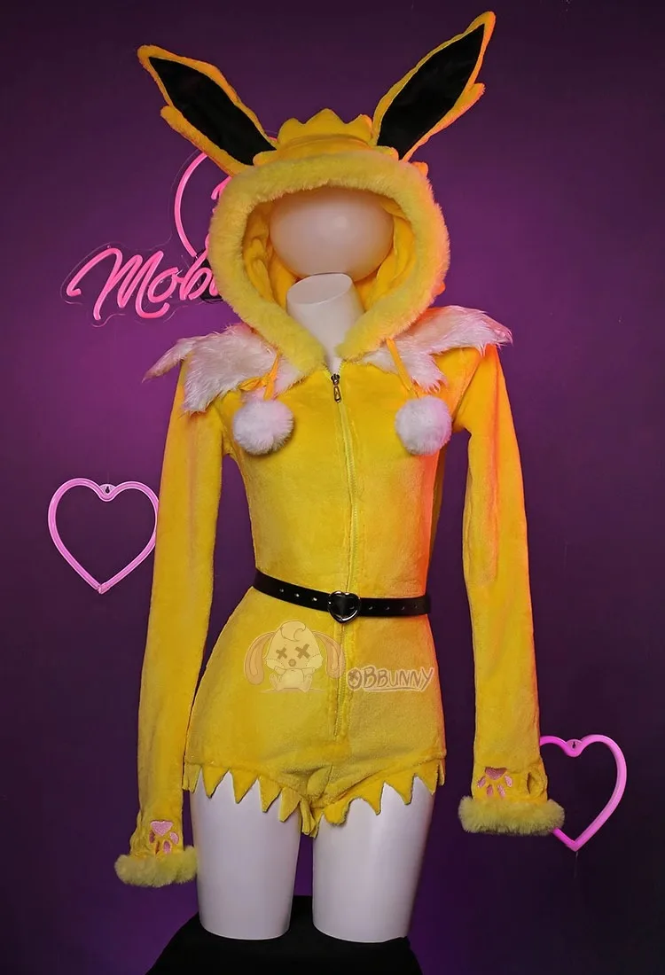 Sexy Deep V Hooded Bodysuit So - Anime Cosplay Bodysuit recension och pris