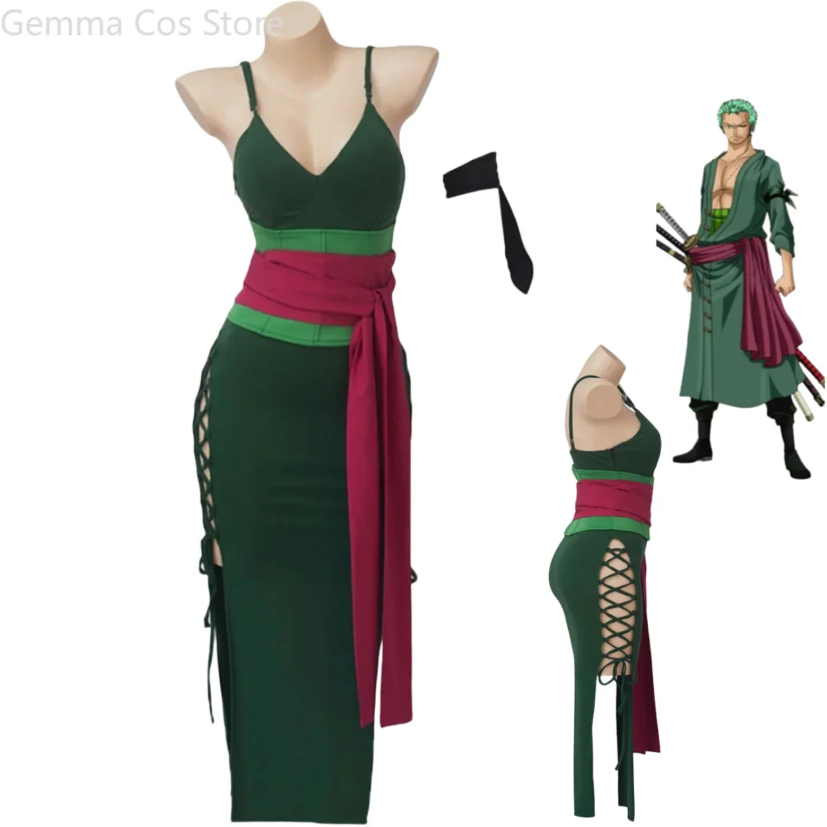 Anime Roronoa Zoro Cosplay Cos - Anime Zoro Cosplay Female recension och pris