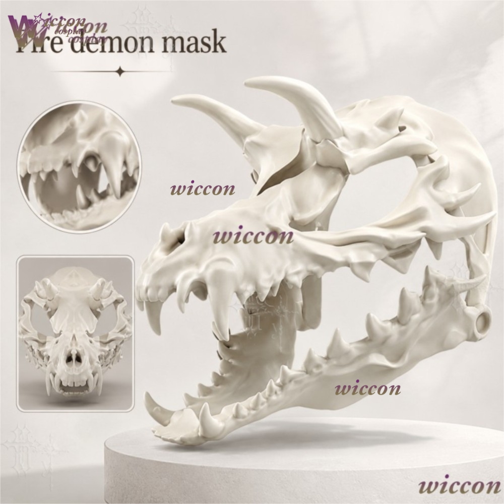 Ani Cos Fire Demon Mask Horror - Anime Cosplay Face recension och pris