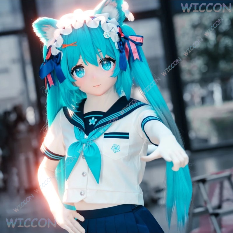 Kigurumi Female Face Mask Anim - Anime Cosplay Face recension och pris