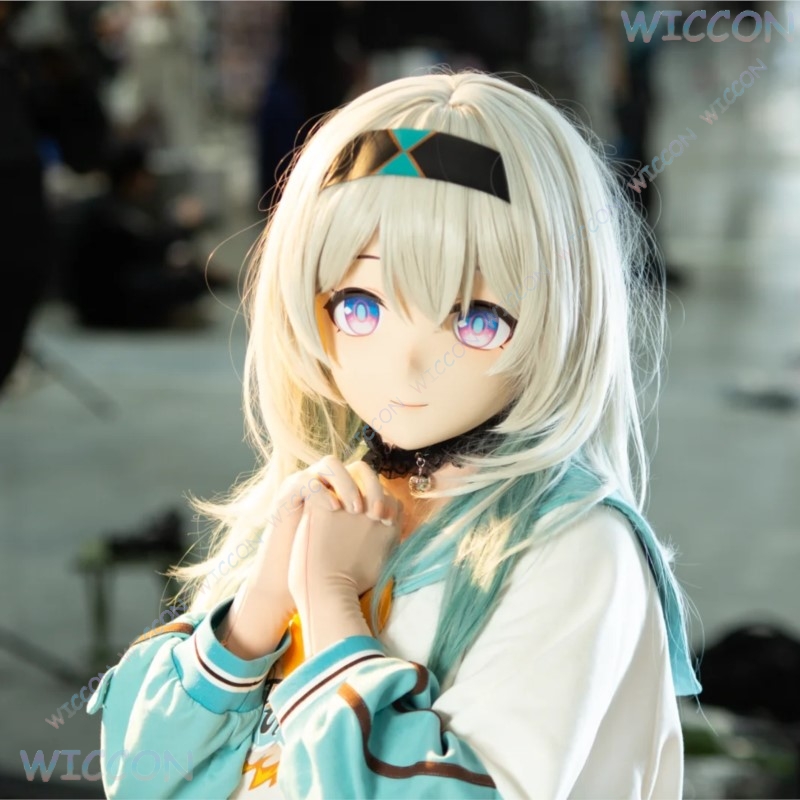 Kigurumi Female Face Mask Anim - Anime Cosplay Face recension och pris