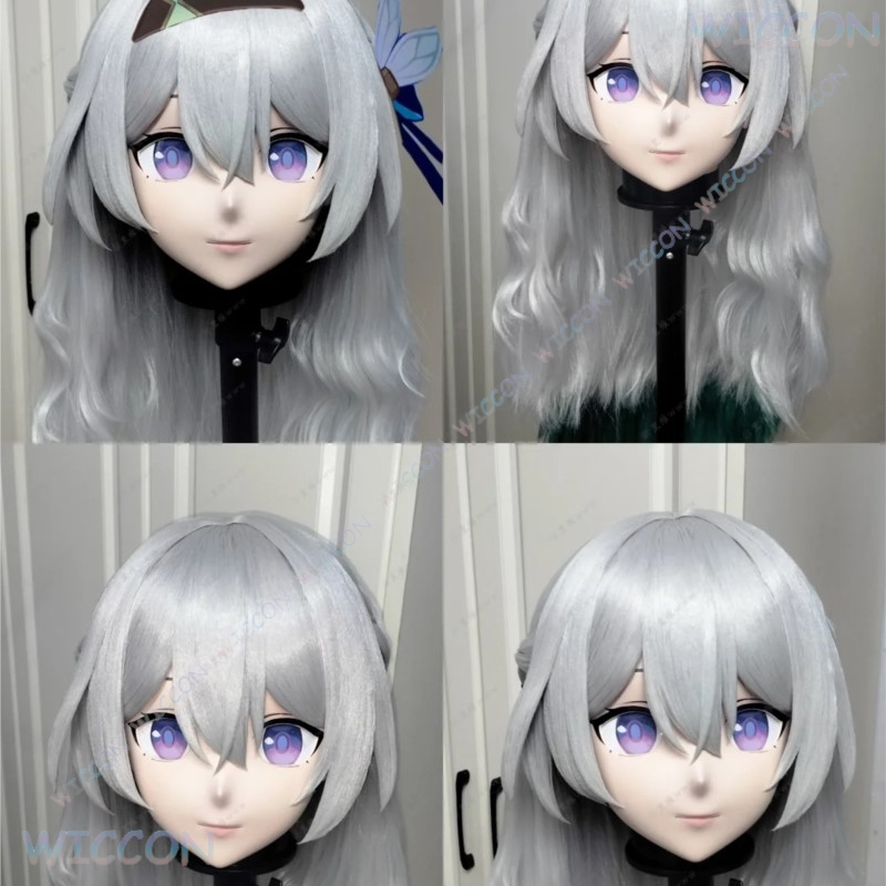 Kigurumi Female Face Mask Anim - Anime Cosplay Face recension och pris